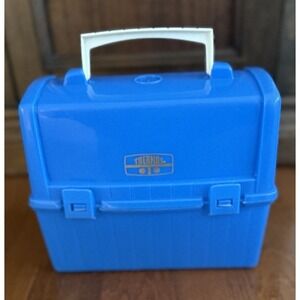 Vintage 1970s Thermos King Seeley Lunch Box Pail USA Blue EUC